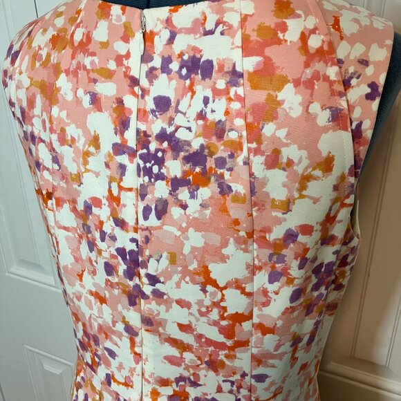 Ann Taylor Painterly Fitted Sheath Dress Size 10 - Picture 4 of 6